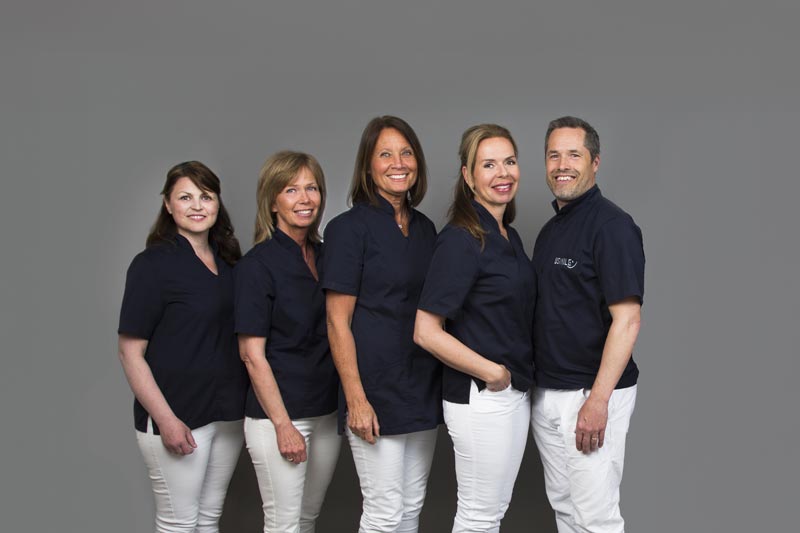 Team Hedelin som består av tandläkare och tandsköterskor